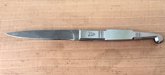 1740s Folding Knife with Damascus blade and carry clip